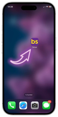 Betsat iOS App installieren Schritt 4 – App auf dem Home-Bildschirm aufrufen